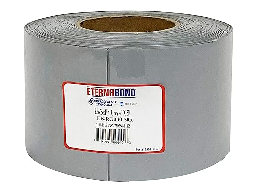 EternaBond RoofSeal Gray 4" x50' MicroSealant UV Stable RV Roof Seal Repair by ETERNABOND