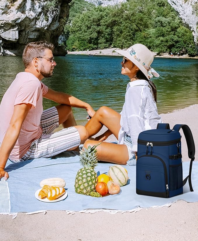 Cooler Backpack, 22L Waterproof Soft Backpack Coolers Leak Proof Beach Backpack - Image 7