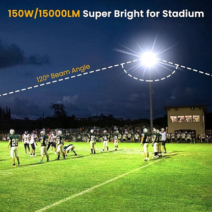 Onforu 150W LED Flood Light Outdoor, 15000LM Security Lights, IP66 Waterproof - Image 7