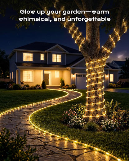 Brightown 2 Pack Solar Rope Lights, Total 78FT 200LED Warm White Solar String - Image 6