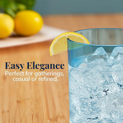 US Acrylic Classic Plastic Reusable Drinking Glasses 12oz Rocks & 16oz Water - Image 5