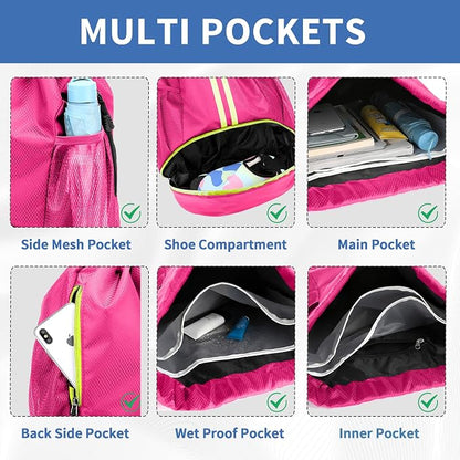 JELUTAR Drawstring Backpack Gym Bag - Image 4