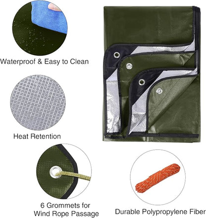 RedSwing 6 Pack Heavy Duty Waterproof Emergency Thermal Tarp, Insulated - Image 4