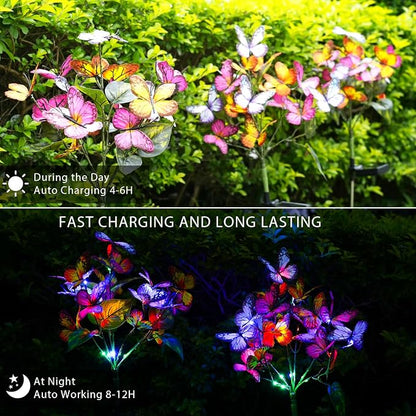 Adecorty Solar Garden Lights Solar Lights Outdoor Waterproof Decorative 4 Pack - Image 2
