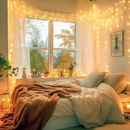 240LED 88Ft Connectable String Lights Indoor Outdoor Clear Wire | Warm White - Image 8