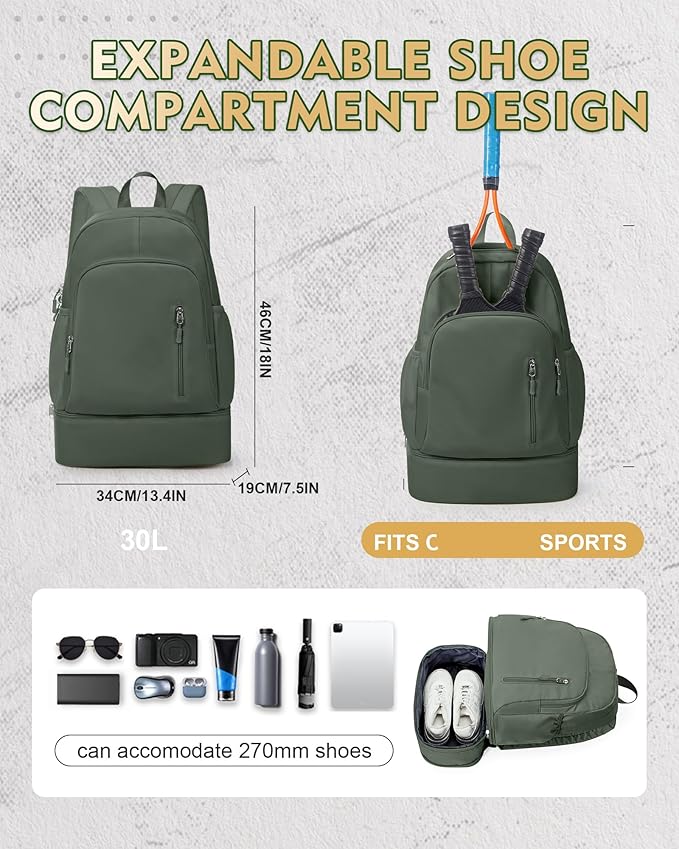 Gym Backpack for Women Men, Lightweight Gym Bag - Image 3