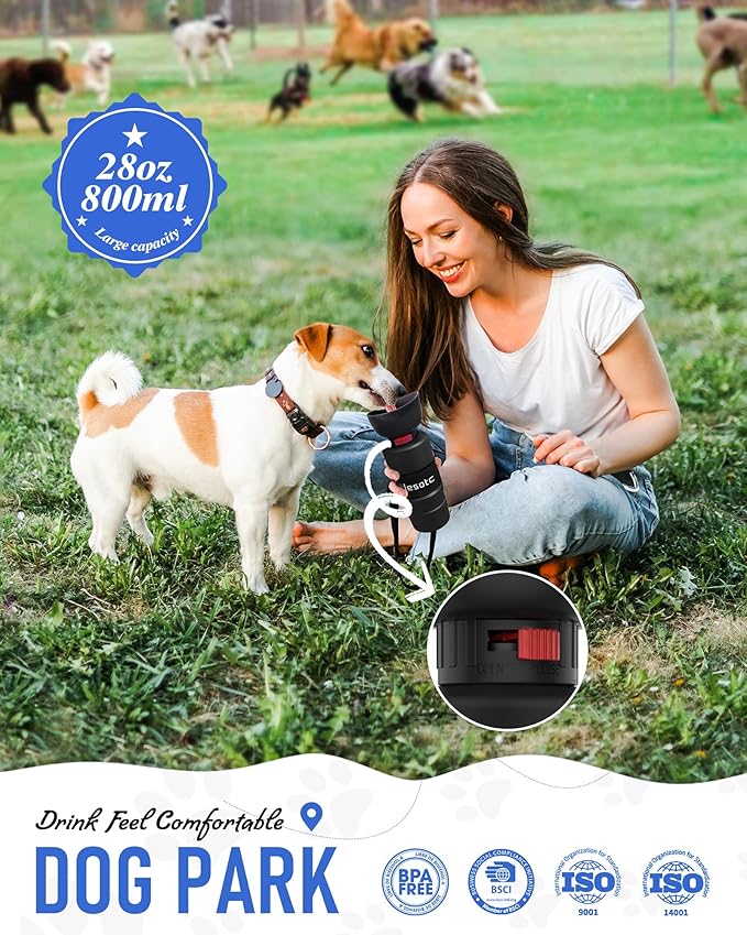 lesotc Dog Water Bottle, Portable Water Dispenser - Image 2