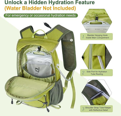 BECOJADDE Hiking Backpack 20L Small Backpack Packable Day pack Water Resistant - Image 5