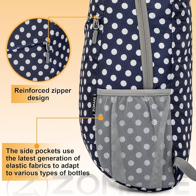 ZOMAKE Lightweight Packable Backpack, Foldable Backpacks Small Daypack - Image 7