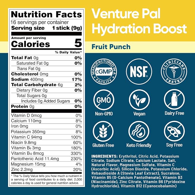 Venture Pal Sugar Free Electrolyte Powder Packets - Image 2