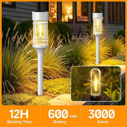 LETMY 12 Pack Solar Pathway Lights Outdoor, Bright Solar Lights Outdoor - Image 6