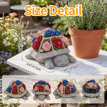 Solar Garden Decor Outdoor Turtle Statue - Image 2