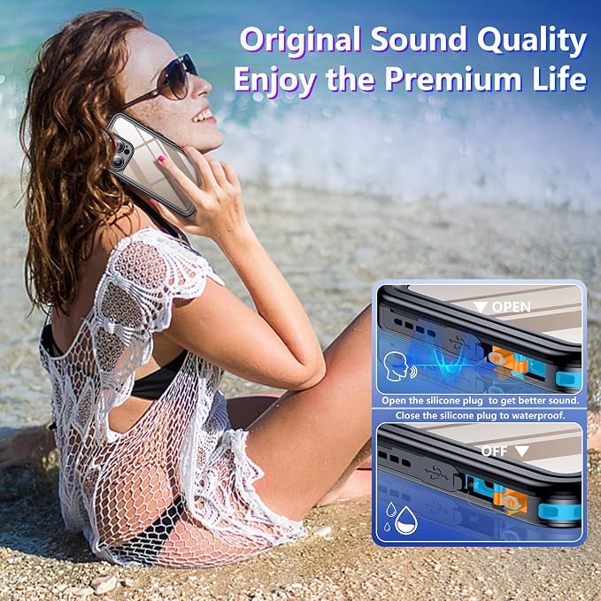 Temdan Compatible with iPhone 16 Pro Max Case Waterproof, Built-in Screen & - Image 6