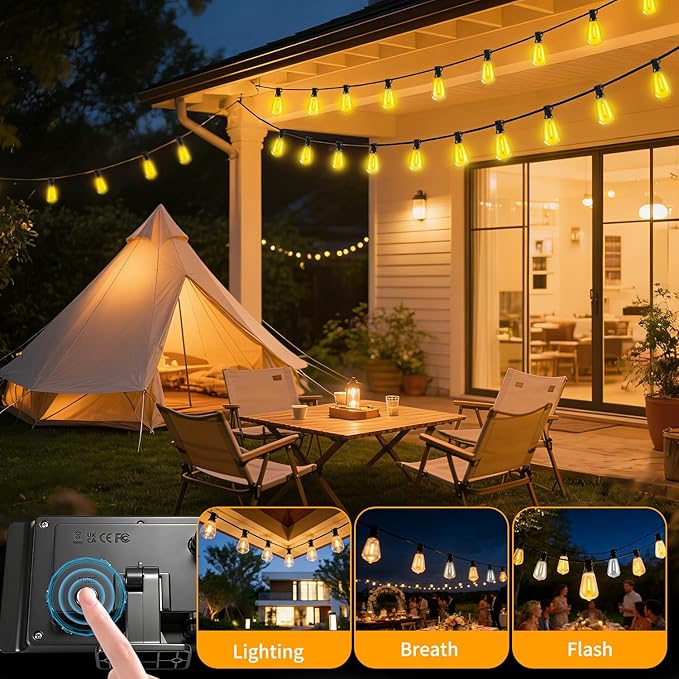 Outdoor Solar String Lights Waterproof: ST38 100ft Shatterproof Patio Lights - Image 4