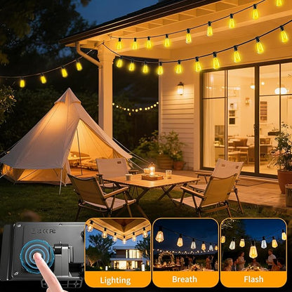 Outdoor Solar String Lights Waterproof: ST38 50ft Shatterproof Patio Lights - Image 4