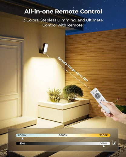 Motion Sensor Outdoor Light, 10000mAh Rechargeable Battery Operated Outdoor - Image 6