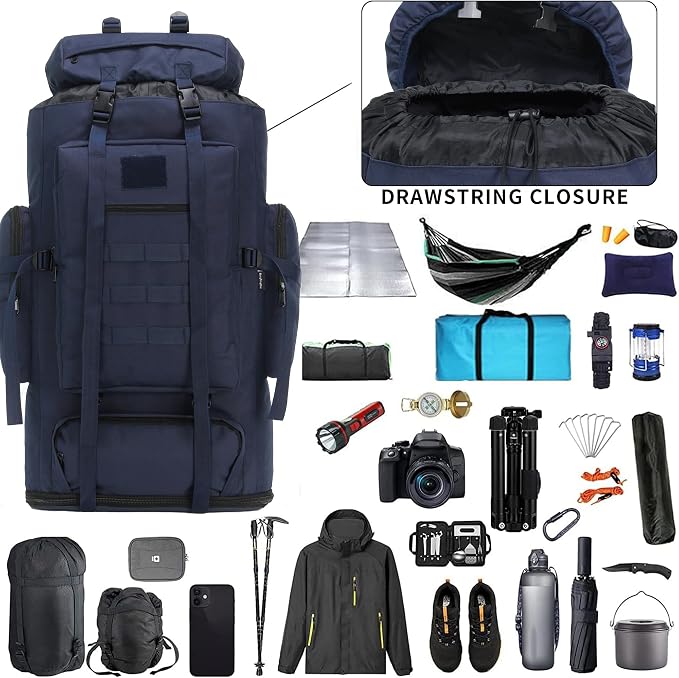 Hiking Backpack for Men 70L/100L Camping Backpack Military Rucksack Molle 3 - Image 4