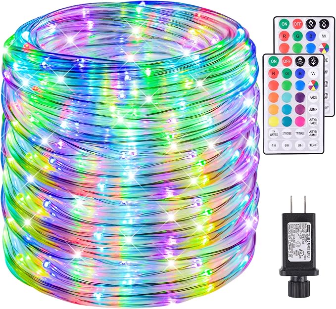 Nazuwke 200Ft Rope Lights Outdoor, 18 Colors Changing 610 LED String Lights by Nazuwke