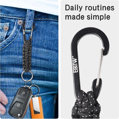 EOTW Paracord Keychain for Men Women Paracord Carabiner Backpack Keychain - Image 4