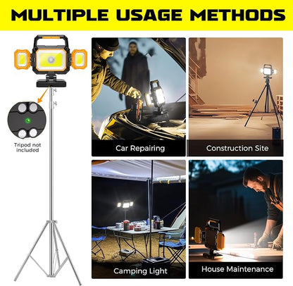 YZONI 40W Rechargeable Work Light, 4000LM Magnetic LED Work Light - Image 6
