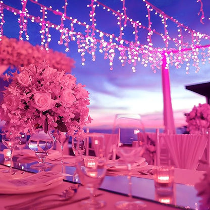 KAQ Connectable 240LED Pink String Lights Outdoor/Indoor, Extendable Plug in - Image 5