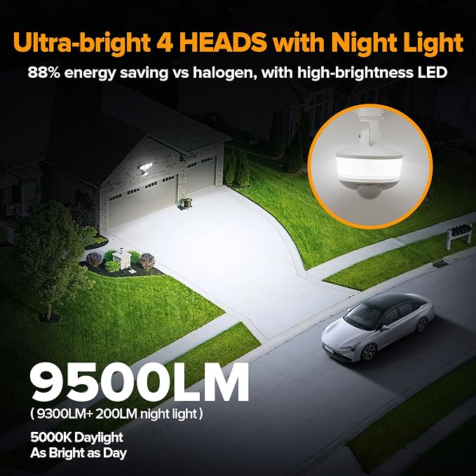 LUTEC 84W 9500LM LED Security Light Motion Sensor Outdoor Lights - Image 2