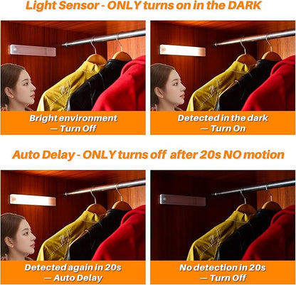 STAR-SPANGLED Under Cabinet Lighting Rechargeable, 8 inch Motion Sensor Lights - Image 5