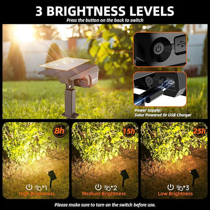 LEREKAM Solar Spot Lights Outdoor Landscape Lights, IP65 Outdoor Waterproof - Image 4
