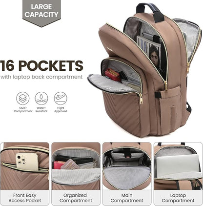 LOVEVOOK Laptop Backpack for Women 17.3 inch, Cute Womens Travel Backpack Purse - Image 2