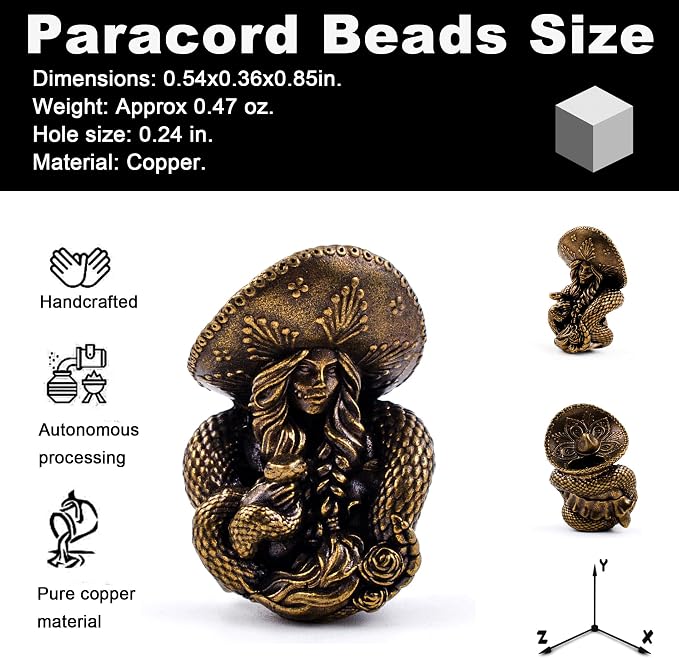 Paracord Beads with Hole for Crafting Survival Knife Lanyard Keychains - Image 2