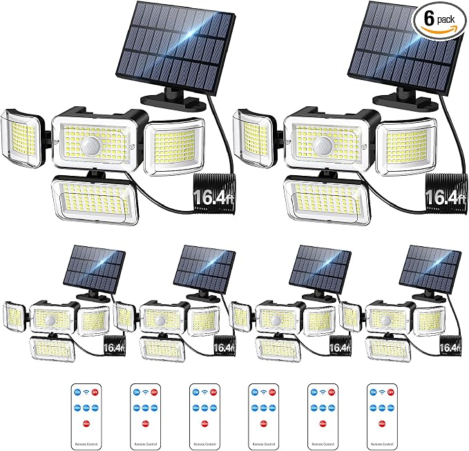 CLAONER Solar Outdoor Lights Motion Sensor 3500LM 288 LED Solar Security Lights by Claoner