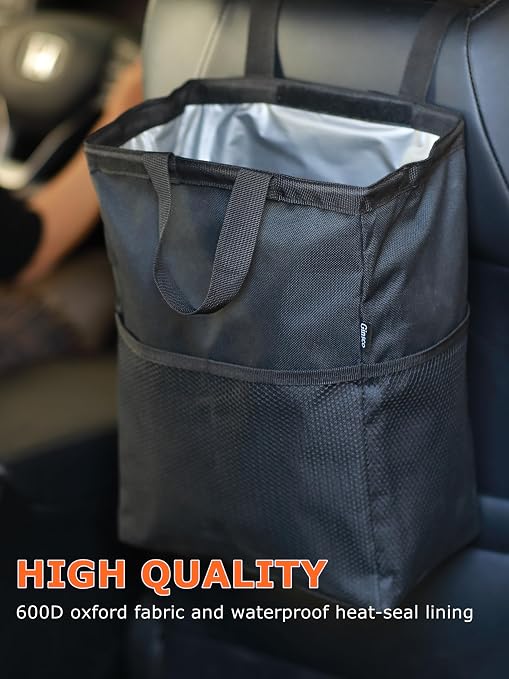 Ginsco New Leak-Proof Travel Car Trash Bag, 3.5 Gallons Large Capacity Hanging - Image 6