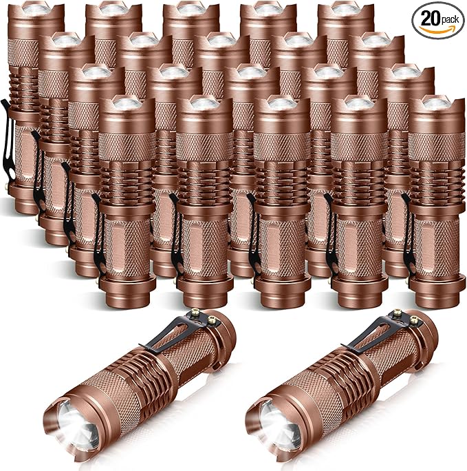 Fumete 20 Pieces LED Flashlight Mini 3 Mode Tactical Torch Small Water by Fumete