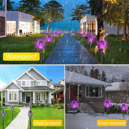EOYIZW Solar Outdoor Lights, 8 Pack Purple Halloween Decorations Outdoor - Image 5