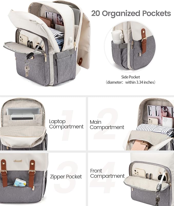 LOVEVOOK Travel Laptop Backpack Purse - Image 2