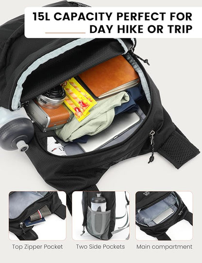SKYSPER 15L Lightweight Small Hiking Backpack - Image 2