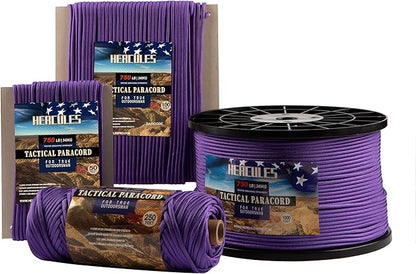 HERCULES 750lb Paracord 4mm 11 Strands Tactical Parachute Cord, Outdoor Gear by HERCULES
