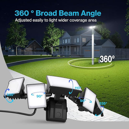 Olafus 130W Flood Lights Outdoor Plug in, 13000LM LED Security Light, 6500K - Image 4