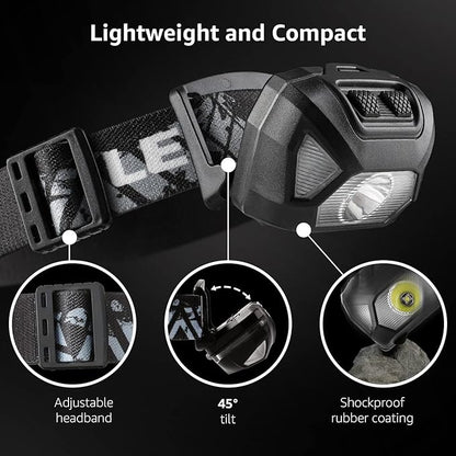 Lepro HeadLamp, 2 Pack Super Bright LED Head lamp - Image 8