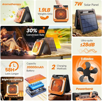 20000mAh Portable Fan Rechargeable - Image 9