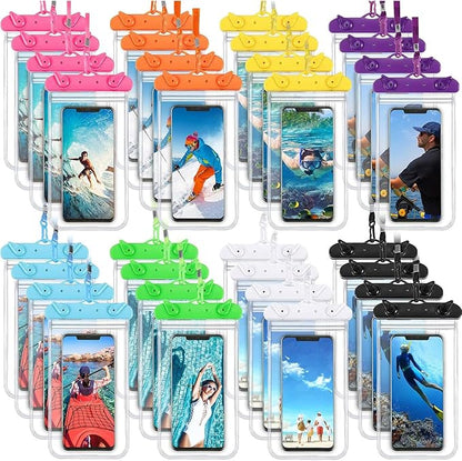 Weewooday 120 Pieces Waterproof Phone Pouch Bulk Universal Multicolor Cellphone by Weewooday