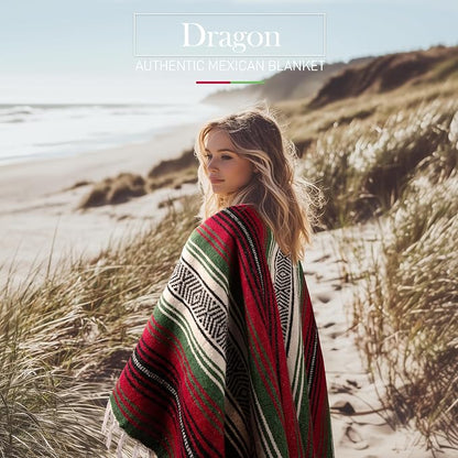 Hydration Nation Authentic Large Handwoven Mexican Blanket - Image 5