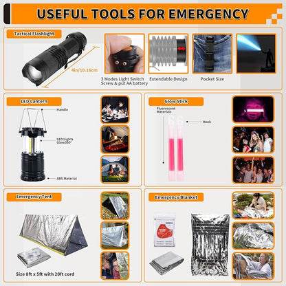 Survival Kit, Gifts for Men Women Teen Boys, Emergency Kit - Image 4