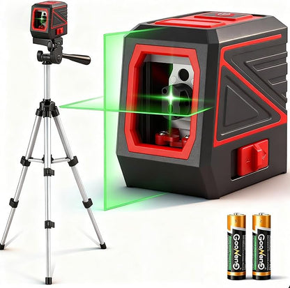 Laser Level with Tripod, 100 feet Green Cross Line Self Rotary Leveling Laser by Followustostayupdated