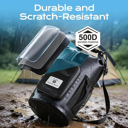 20L Waterproof Dry Bag with Bottle Holder & Mesh Pocket, 500D PVC Tarpaulin - Image 3