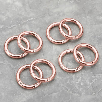 Gkeygo Key Ring Clip, 1 Inch Keychain Rings, 8 Pack Round Carabiner Clip - Image 6