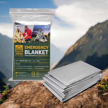 Emergency Survival Blanket, Mylar Thermal Blanket, Gigantic Space Blanket 82" x - Image 2