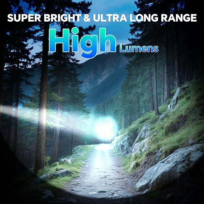 LED Rechargeable Flashlights 9900 High Lumens 2Pack, Super Bright Flashlight - Image 2