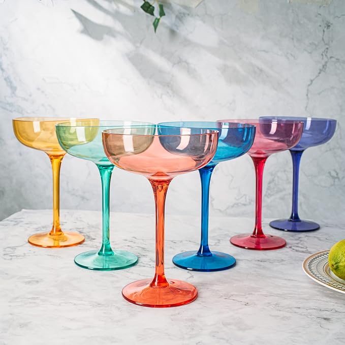 Plastic Acrylic Shatterproof Martini, Champagne & Cocktail Unbreakable Glasses - Image 6