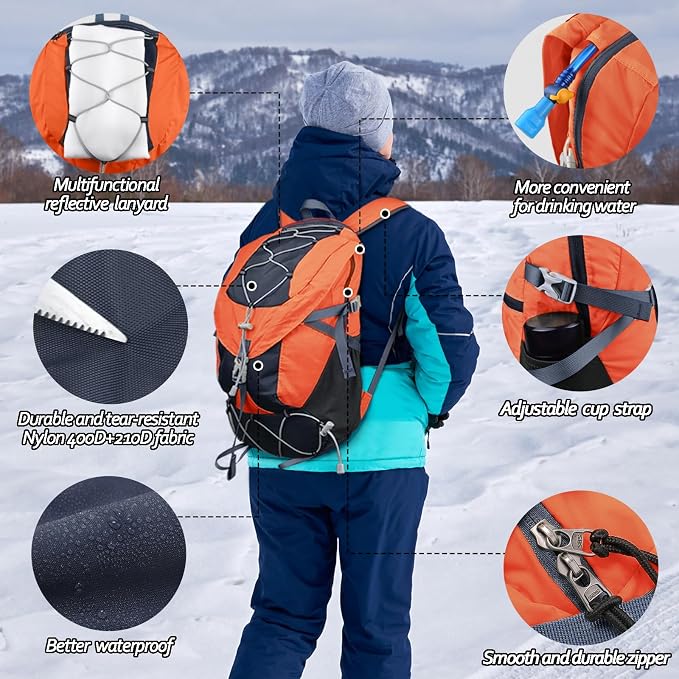 Seektop Ultra Lightweight & Packable Hiking Backpack 20L, Water-Resistant - Image 2